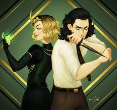 Sylvie and Loki retro edit